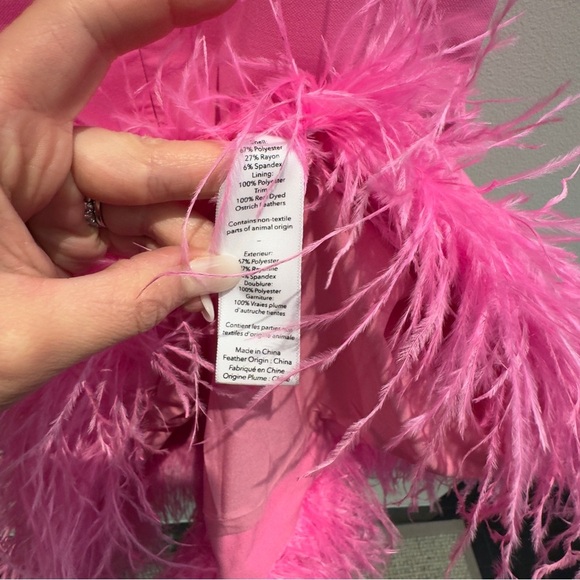 NWT- Likely Kikka Pink Feather Dress Women's Size 2 - Picture 7 of 7